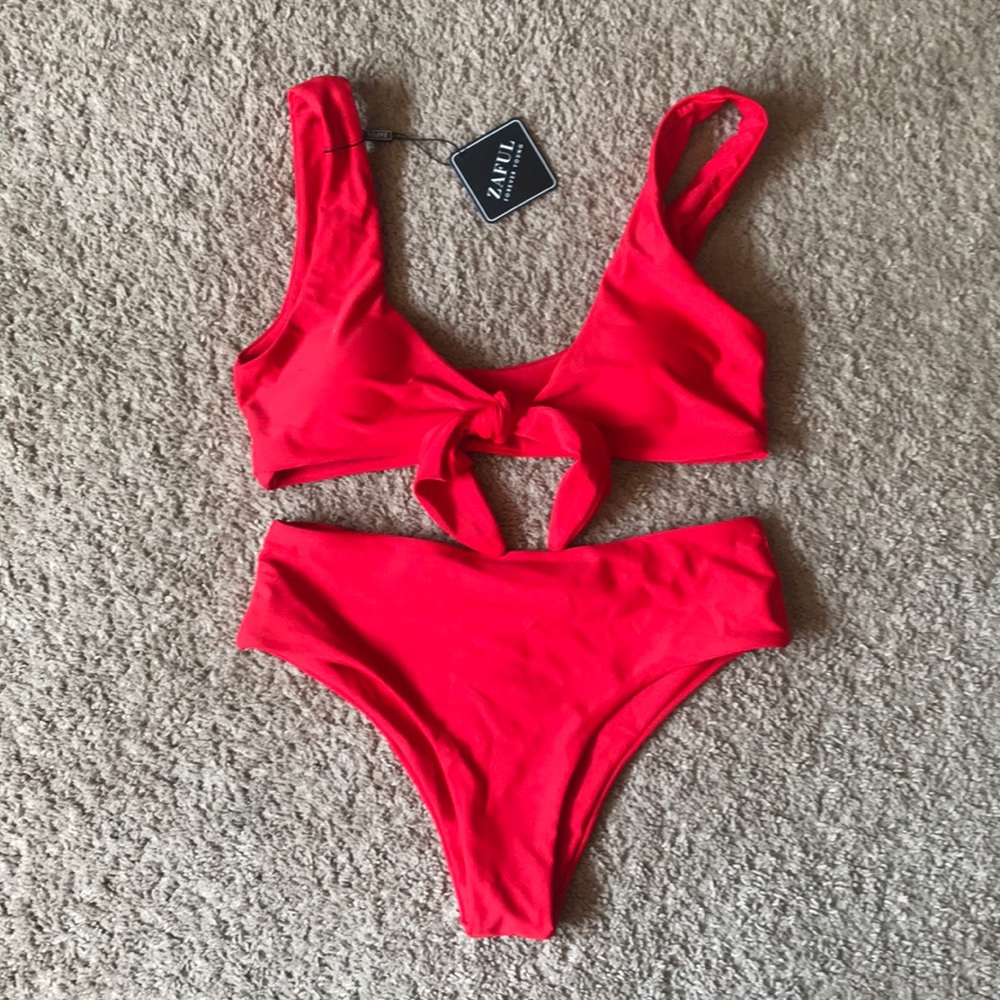 Red Zaful bikini